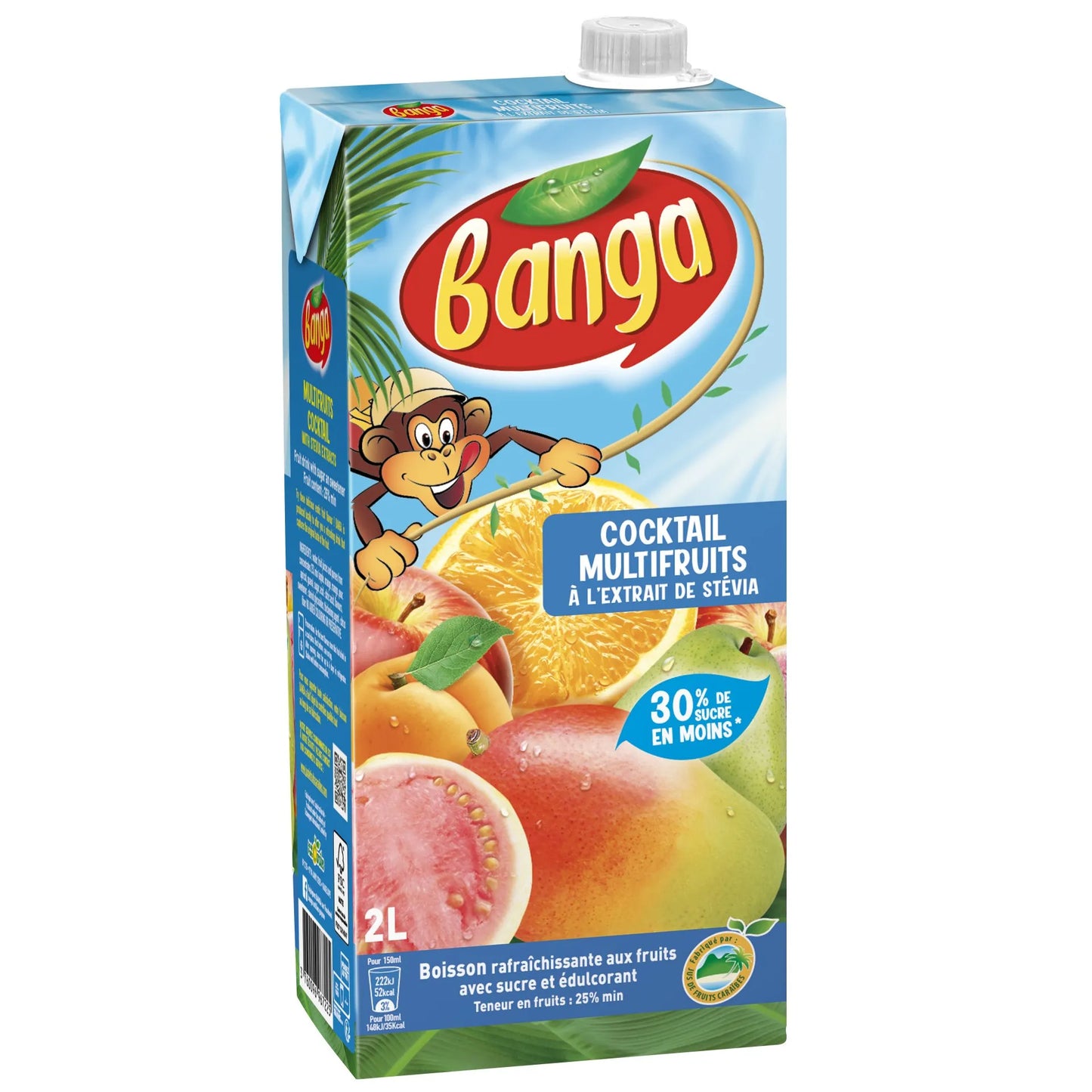 Jus Banga Cocktail Multifruits Bleu 2L